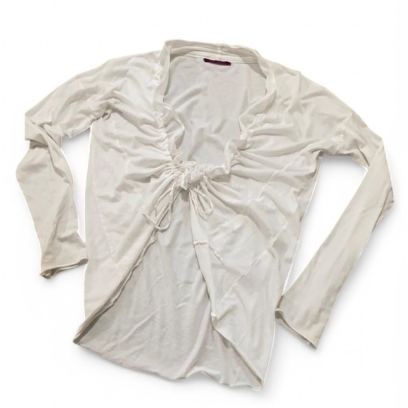 Velvet by Graham & Spencer White Cotton Shrug - Picture 1 of 7